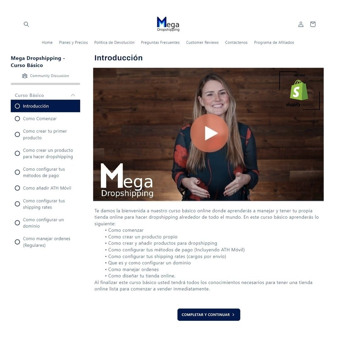 curso online dropshipping shopify