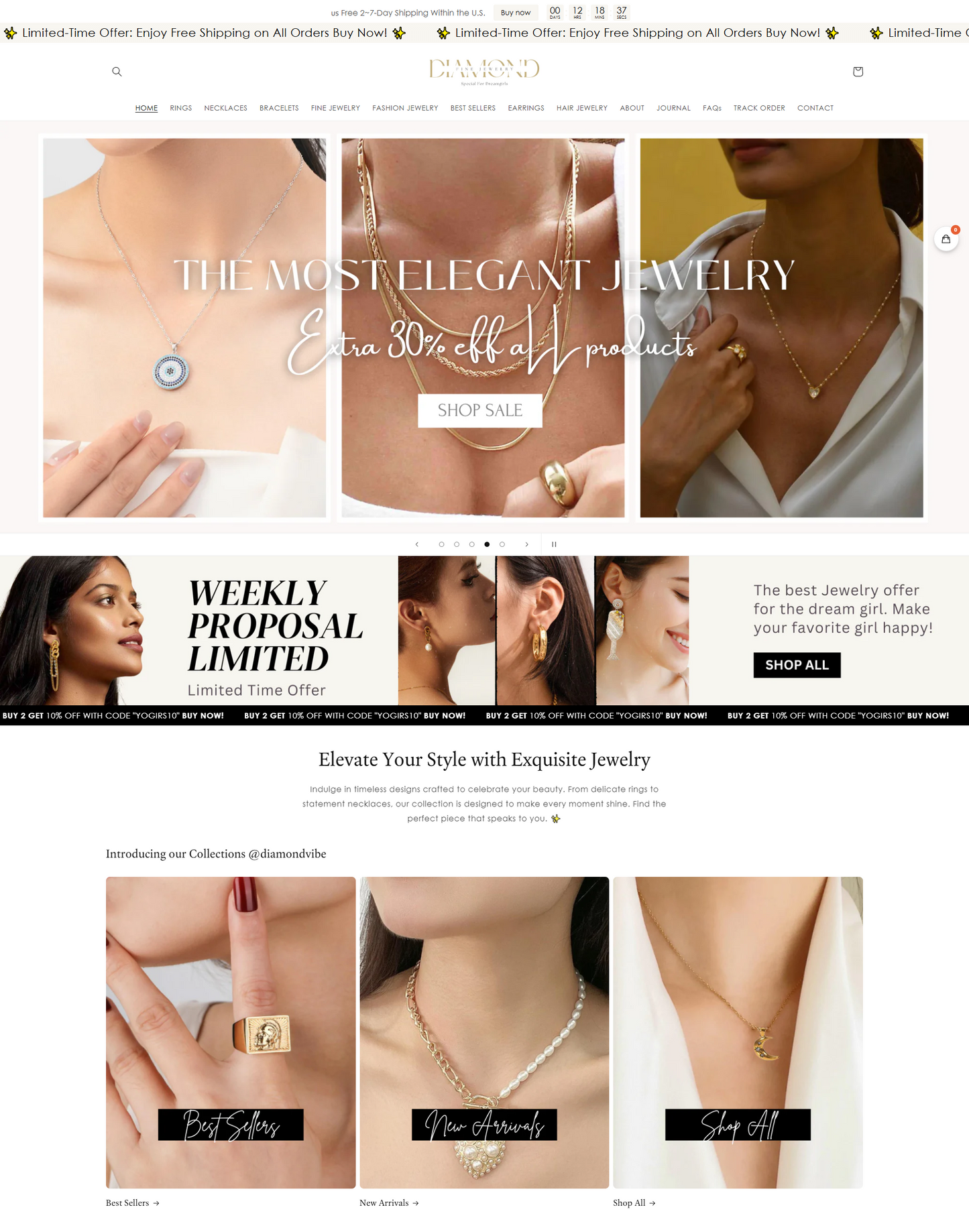 Established Luxury Jewelry Dropshipping Store - 3200 Products