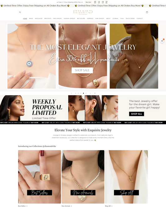 Established Luxury Jewelry Dropshipping Store - 3200 Products