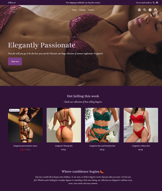 "Elegantly Passionate👠" - Tienda de Lencería