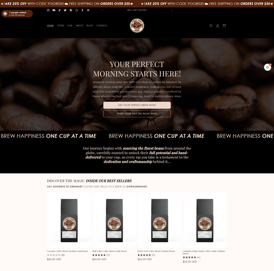 Established Coffee Dropshipping Store - 8 Coffee Products