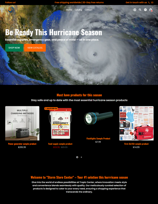 "Hurricane Season Store 🌀" - Tienda de Temporada
