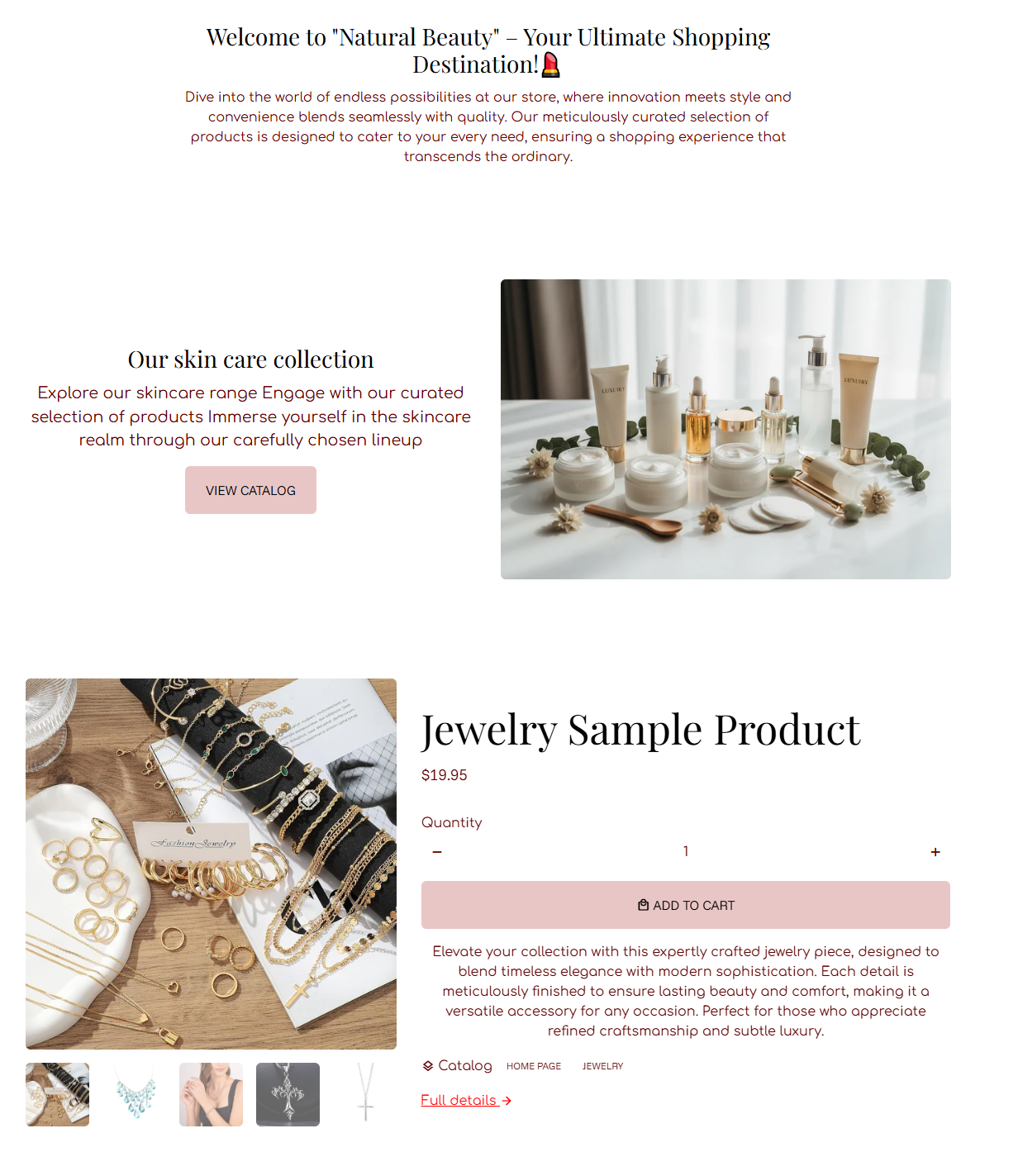 "Natural Beauty" - Tienda de productos de belleza💄