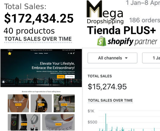 Tienda PLUS + 40 Productos - Shopify Dropshipping Business