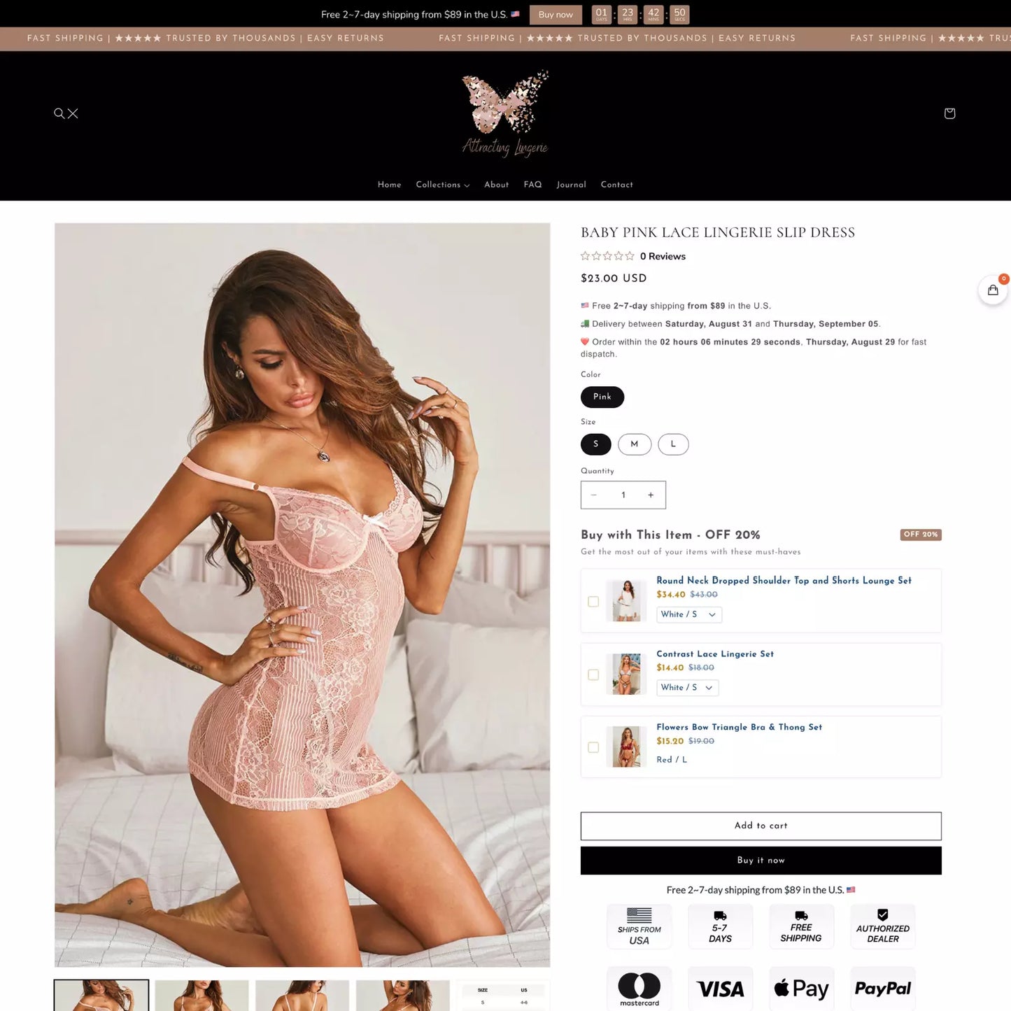 [SOLD]Atracting Lingerie - Tienda Dropshipping [100 productos]