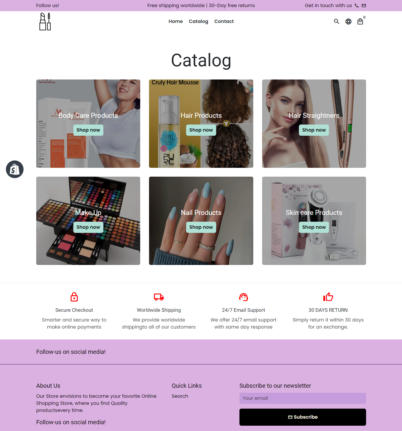 Tienda de Cosméticos y Belleza